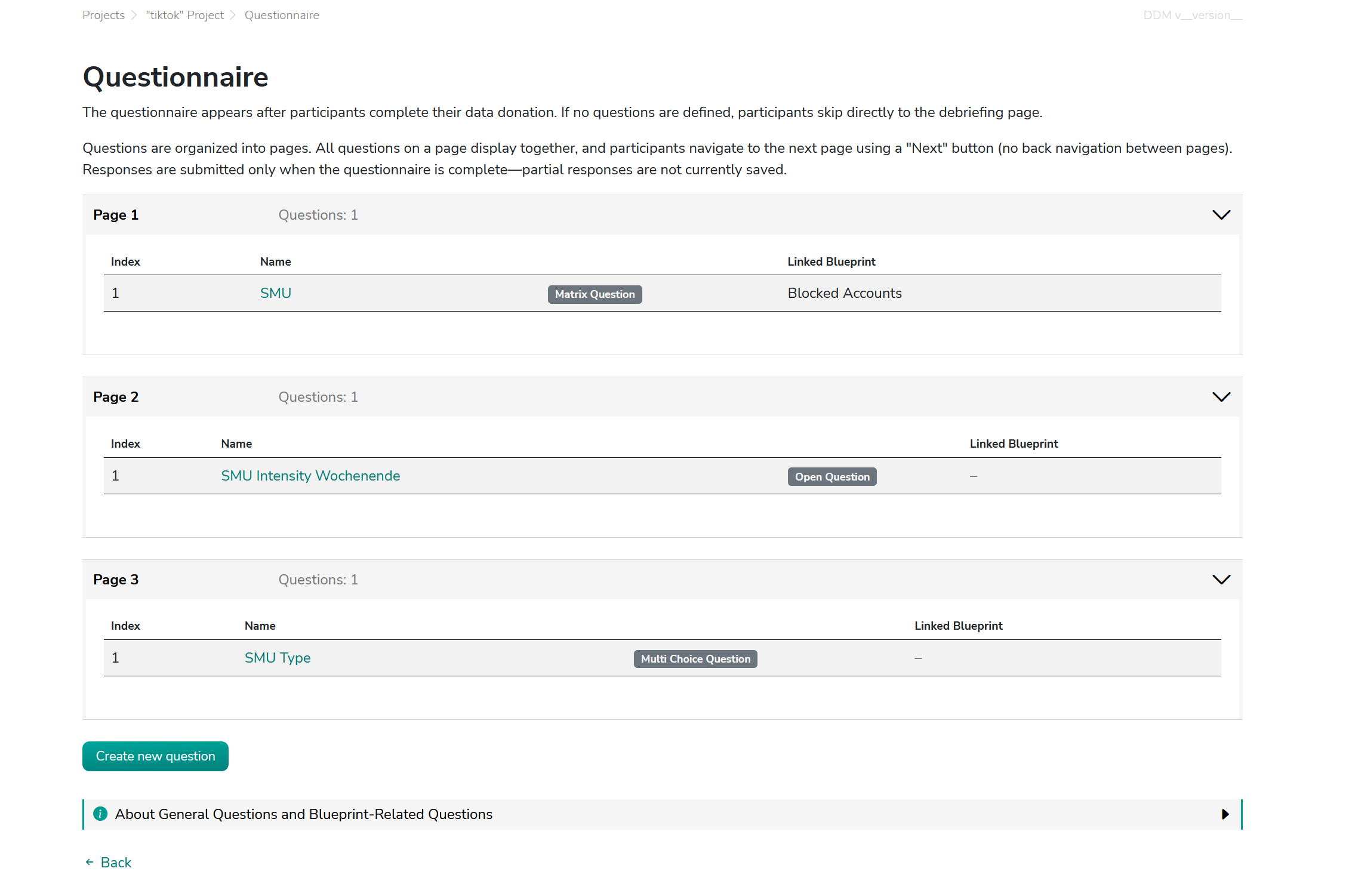 Blueprint Configuration Interface